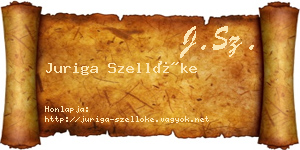 Juriga Szellőke névjegykártya